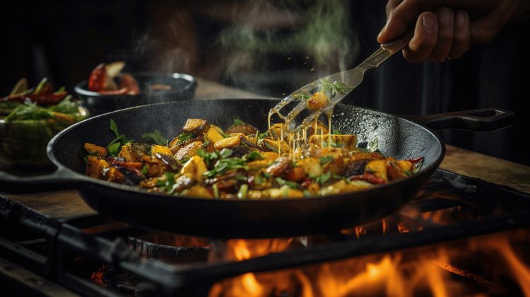 Cooking with cast iron